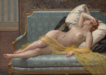 ヌード Painting - 目覚めるギョーム・セニャックの古典的なヌード